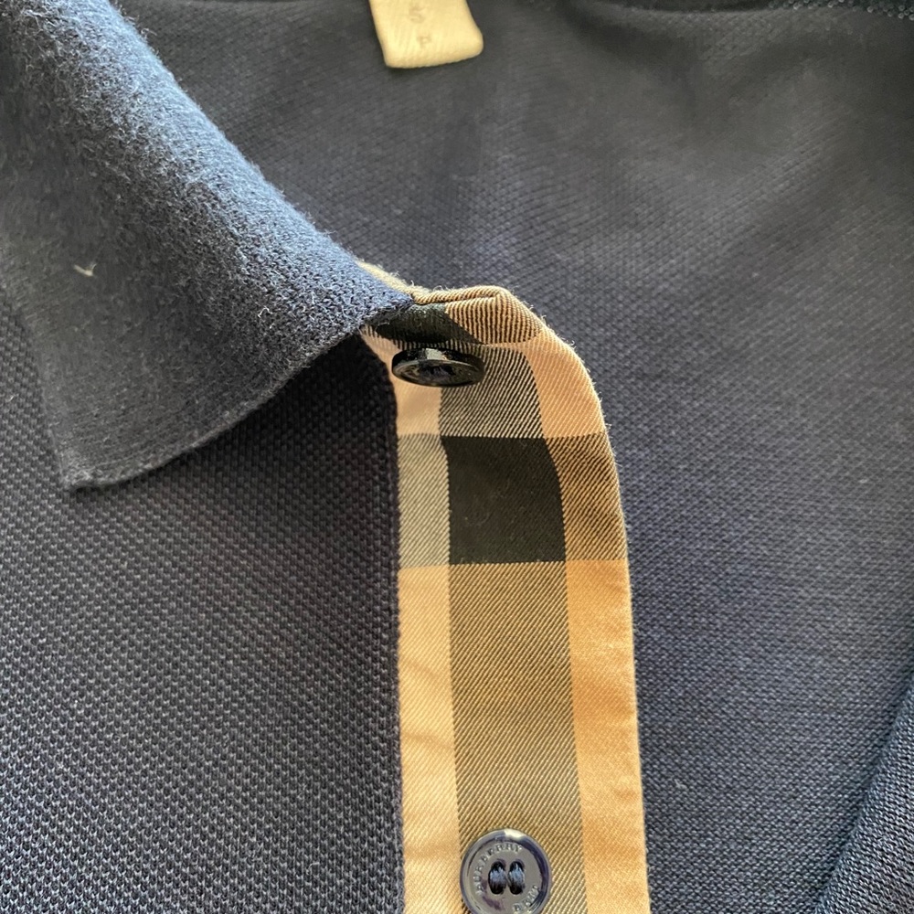 Men’s Burberry Brit Navy Polo - Picture 4 of 7